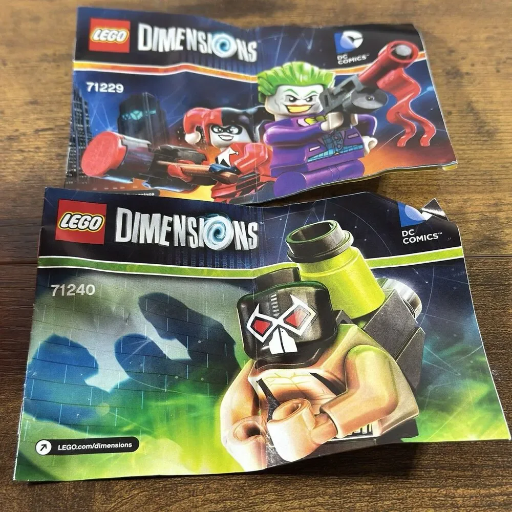 Lot Of 23 Pc. Lego Dimensions Character Tag Bases & 13 Manuals